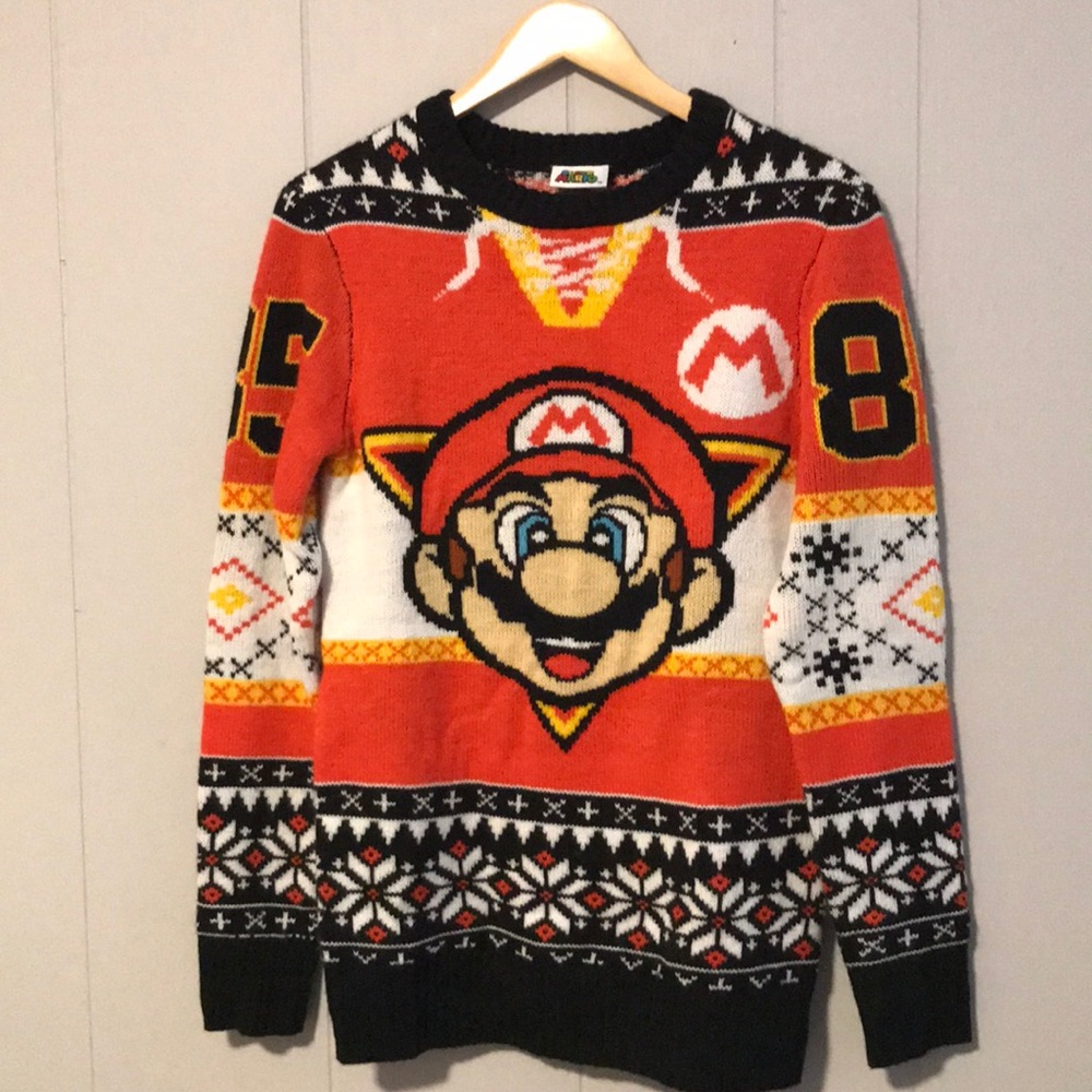 Super Mario Hockey Jersey Sweater